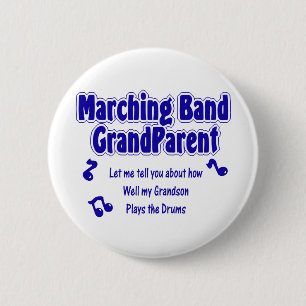 Marching Band Grandparent/ Drums 6 Cm Round Badge