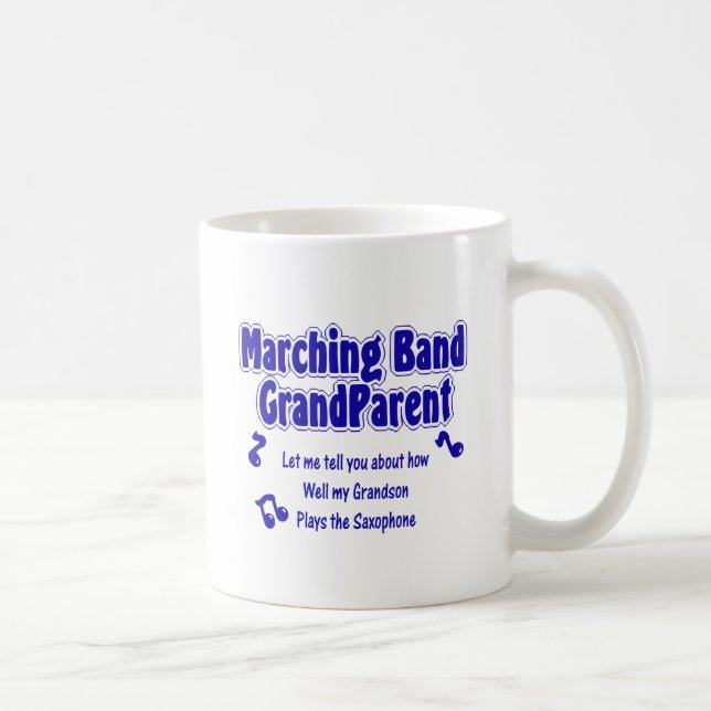 Marching Band Grandparent/ Saxophone Coffee Mug (Right)