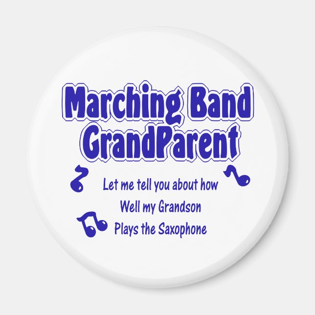 Marching Band Grandparent/ Saxophone Magnet (Front)