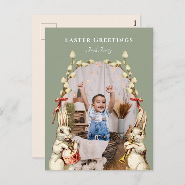 Marching Band Happy Easter Photo Postcard (Front/Back)