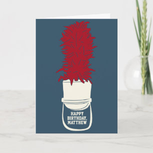 Marching Band Hat with Feathers Personalised Card