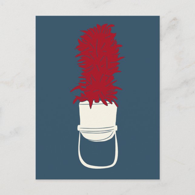 Marching Band Hat with Feathers Postcard (Front)