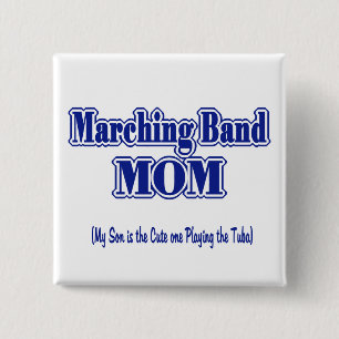 Marching Band Mum/ Tuba 15 Cm Square Badge