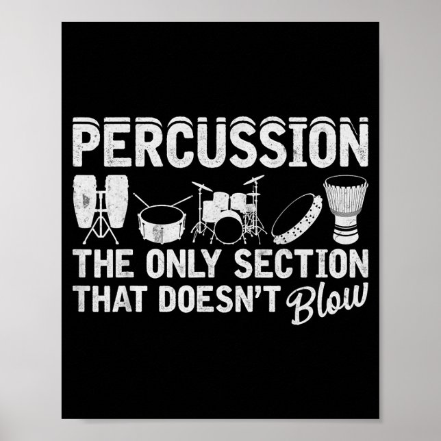 Marching Band Percussion For Percussionist Drummer Poster (Front)