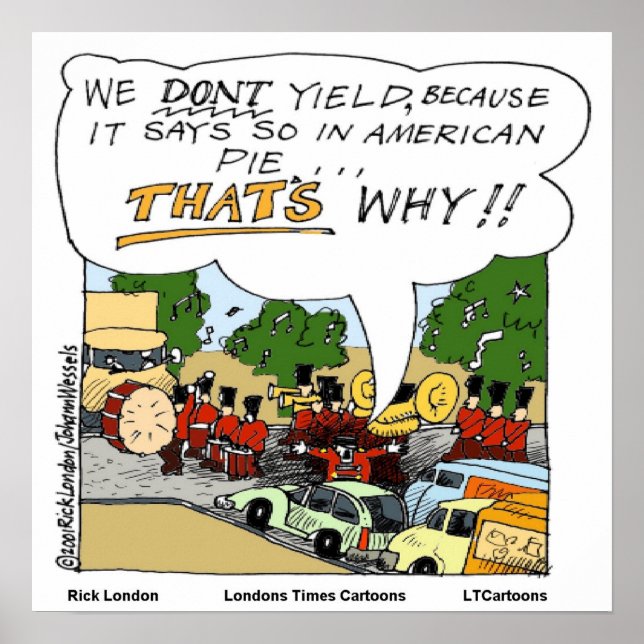 Marching Band Refused To Yield Funny Poster (Front)