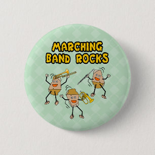Marching Band Rocks 6 Cm Round Badge