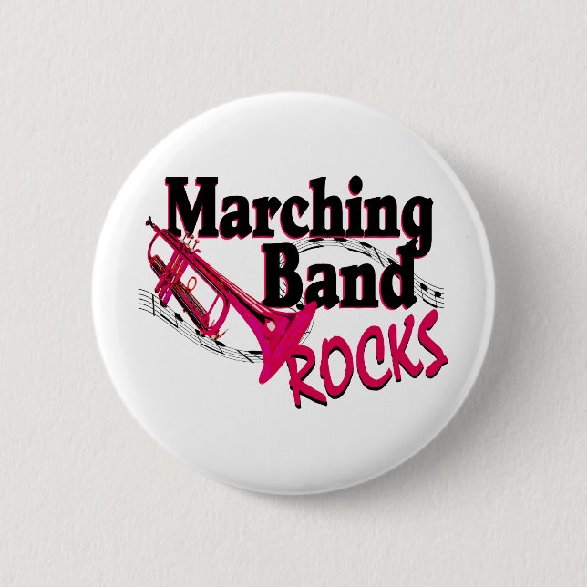 Marching Band Rocks 6 Cm Round Badge (Front)