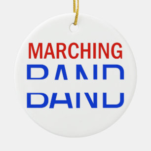 Marching Band School Name Drop Ceramic Tree Decoration