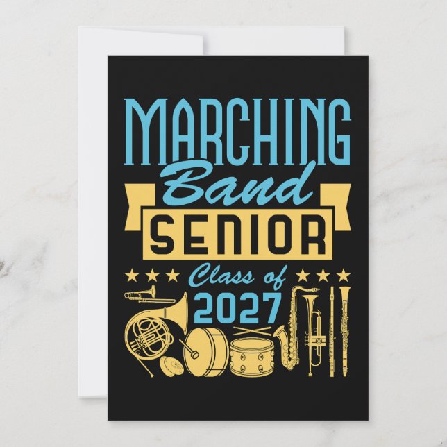 Marching Band Senior 2027 Invitation (Front)