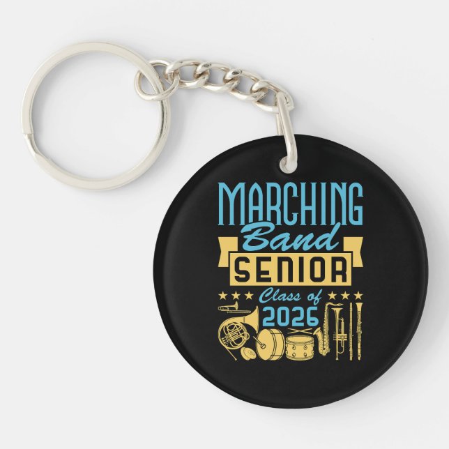 Marching Band Senior Class of 2026 Key Ring (Front)