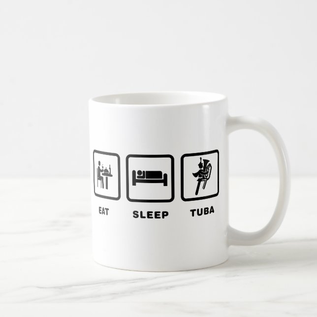 Marching Band - Tuba Player Coffee Mug (Right)