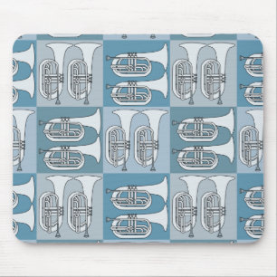 Marching Baritone Crosshatch Mouse Pad
