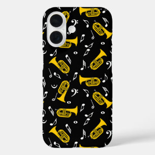 Marching Baritone Music Notes Bass Cleft iPhone 16 Case
