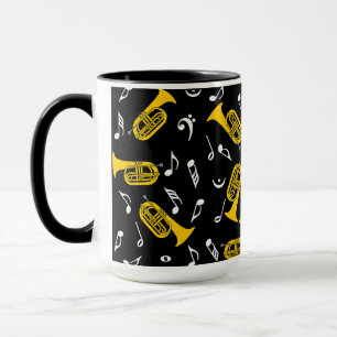 *Marching Baritone Music Notes Mug