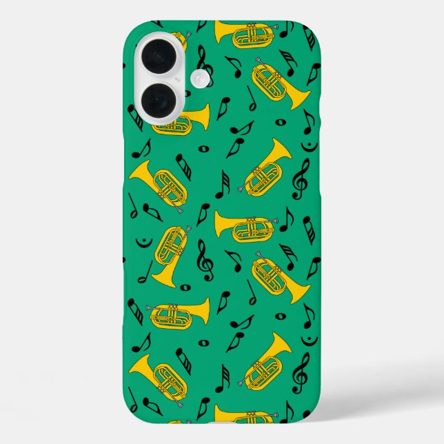 Marching Baritone Music Notes Treble Clefs Case-Mate iPhone Case (Back)