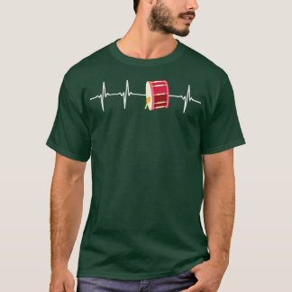 Marching Bass Drum Heartbeat Drummer Gift T-Shirt
