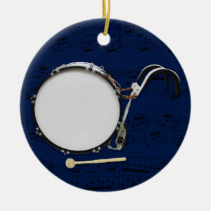 Marching Bass Drum - Pick your colour Ceramic Ornament