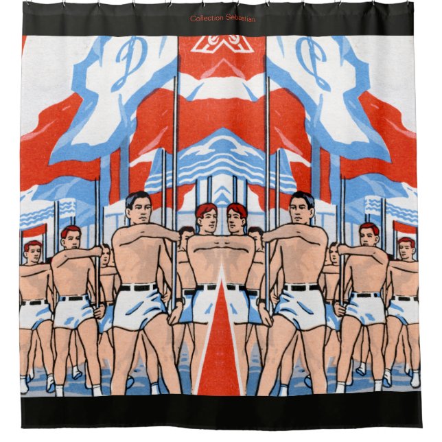 Marching Boys Shower Curtain (Front)