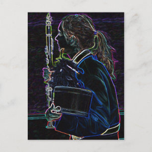 Marching Clarinetist Postcard