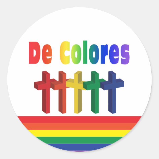 Marching Crosses De Colores Sticker (Front)