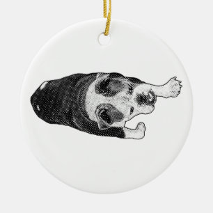 Marching Dot Dog Adds Spark To Festive Trees Ceramic Ornament