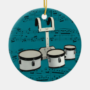 Marching Drums - Pick your colour Ceramic Tree Decoration