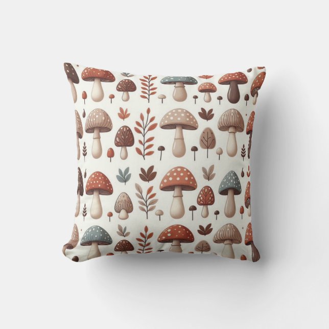 Marching Mushrooms Cushion (Front)