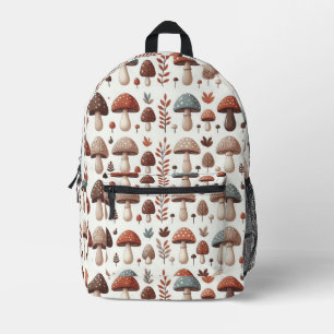 Marching Mushrooms Printed Backpack