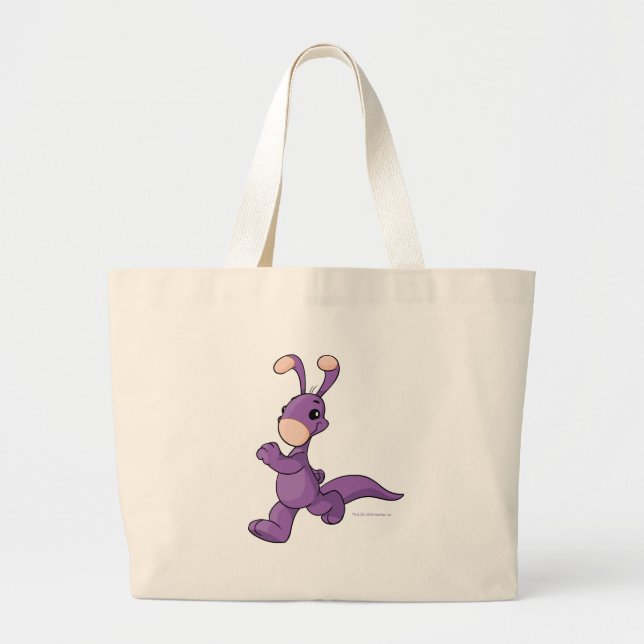 Marching purple Blumaroo Large Tote Bag (Front)