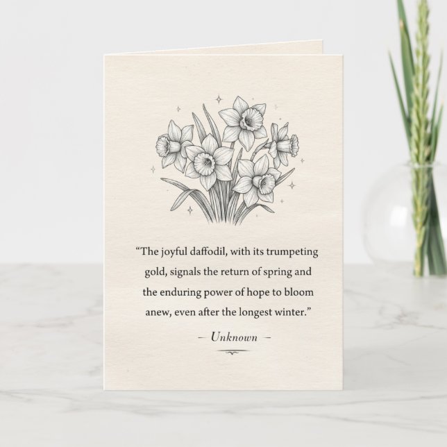 March's Daffodils Card (Front)