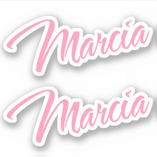 Marcia Decorative Name in Pink x2 (Front)