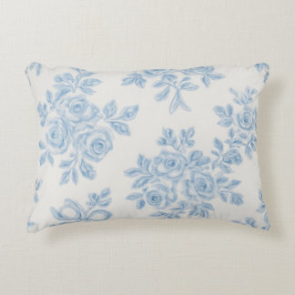 Marcie and Lour Blue Floral Decorative Cushion