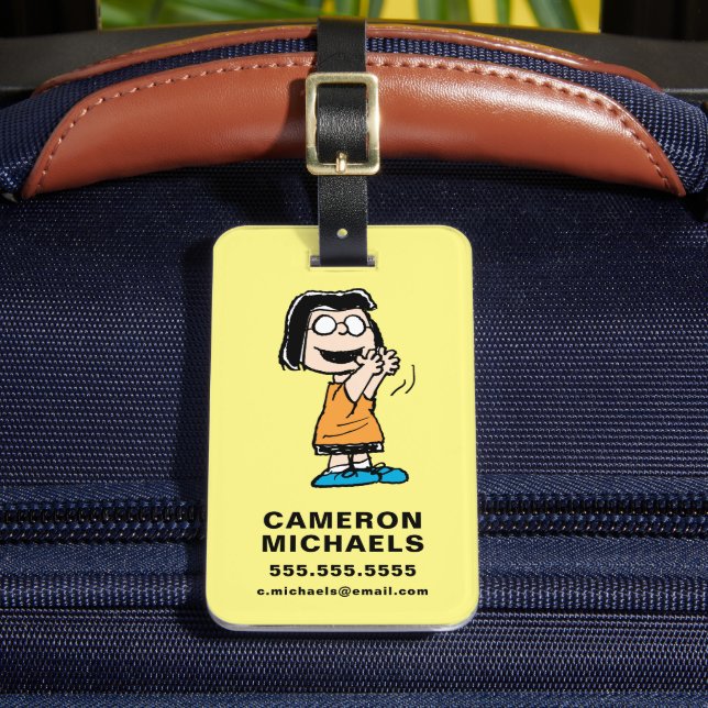 Marcie Clapping Luggage Tag (Front Insitu 2)
