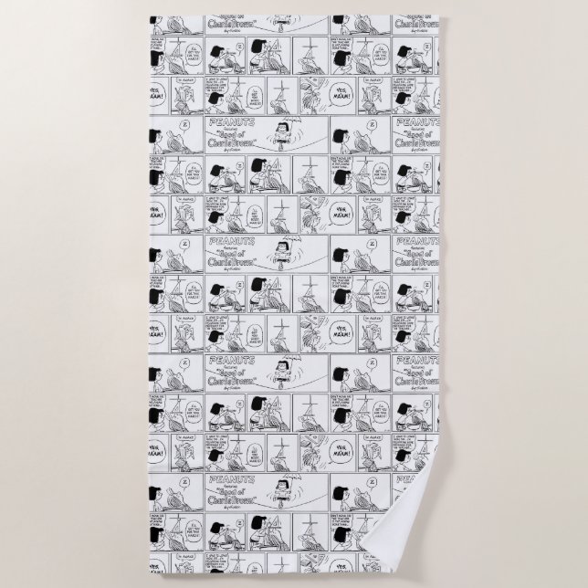 Marcie & Peppermint Patty In The Classroom Beach Towel (Front)