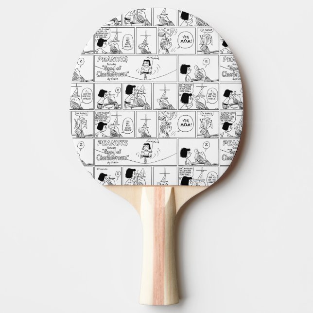Marcie & Peppermint Patty In The Classroom Ping Pong Paddle (Front)