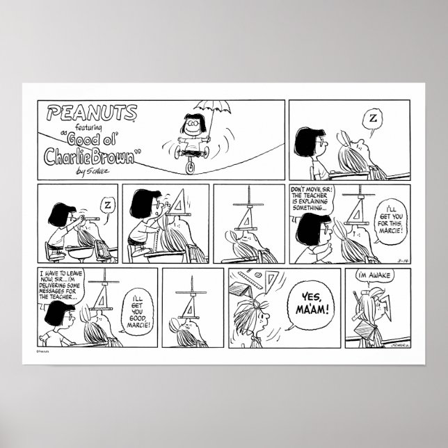 Marcie & Peppermint Patty In The Classroom Poster (Front)