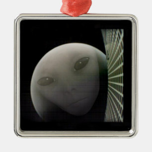 MarCO CubeSat Alien Mars Farewell Metal Ornament