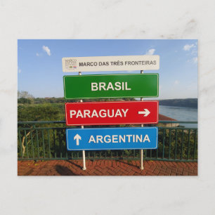 Marco das Três Fronteiras, (3 Borders) Postcard