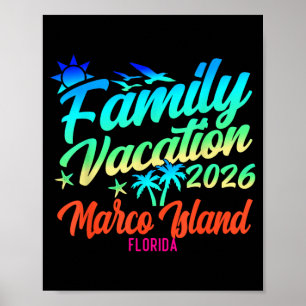 Marco Island Beach Florida Family Vacation Summer Poster