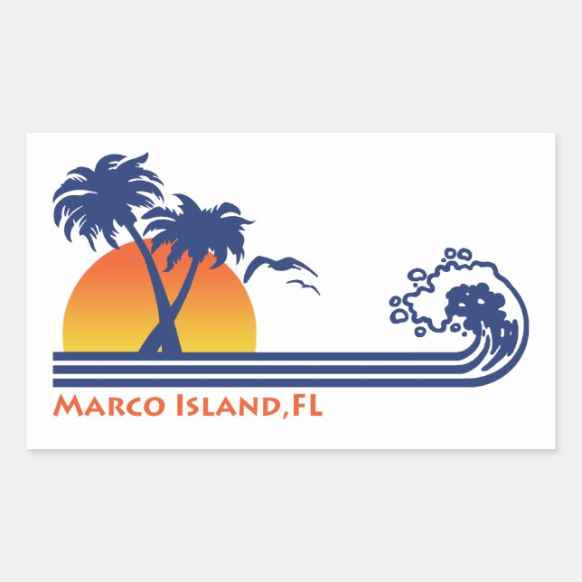 Marco Island FL Rectangular Sticker (Front)