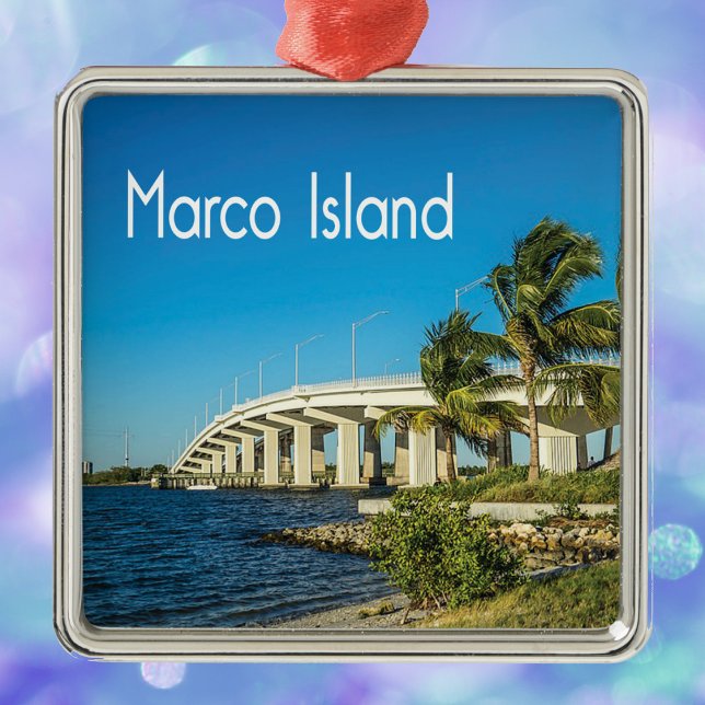 Marco Island Florida Bridge Metal Ornament (Creator Uploaded)