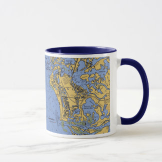 Marco Island, Florida Nautical Chart Coffee Mug
