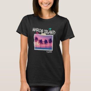 Marco Island Florida Retro Surfer Vintage Beach T-Shirt