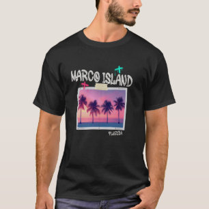 Marco Island Florida Retro Surfer Vintage Beach T-Shirt