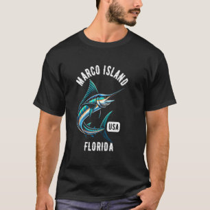 Marco Island Florida USA Fishing Design T-Shirt