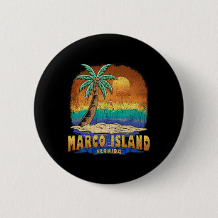 Marco Island Florida Vintage Distressed Souvenir 6 Cm Round Badge