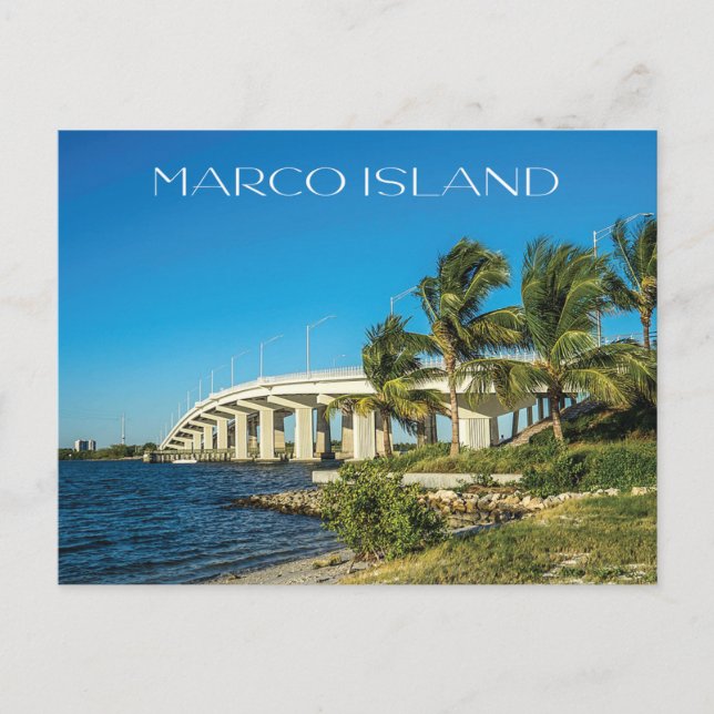 Marco Island Naples Florida Bridge Photo Postcard (Front)