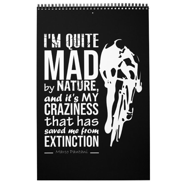 Marco Pantani Saying Il Pirata Cycling Legend Calendar (Cover)