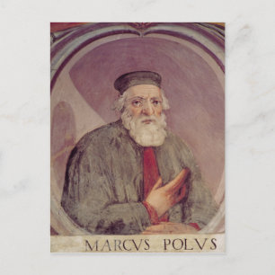 Marco Polo  from the 'Sala del Mappamondo' Postcard