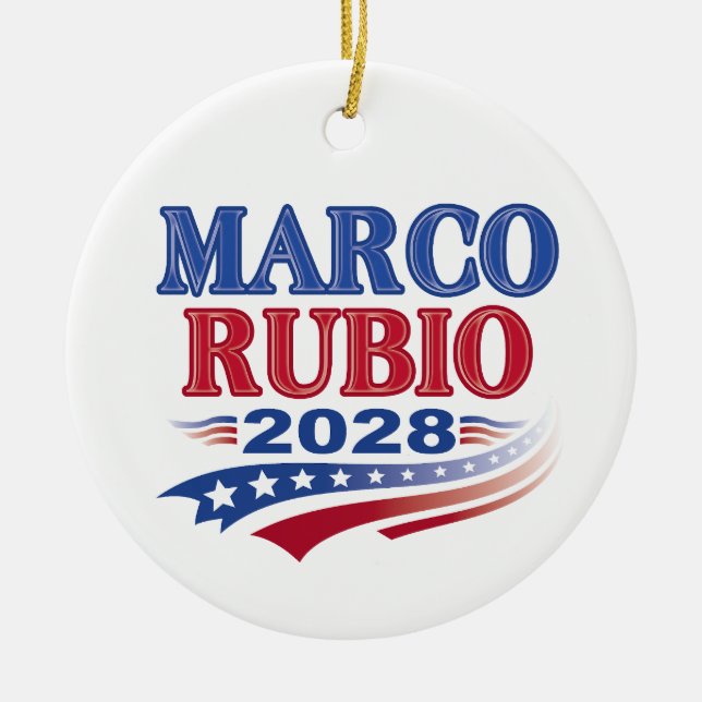 Marco Rubio 2028 (3st) Ceramic Ornament (Front)